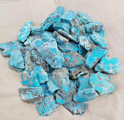 #ad 500 Carat Lots Natural Persian Turquoise amp; Pyrite Rough stone No Treatments $39.99