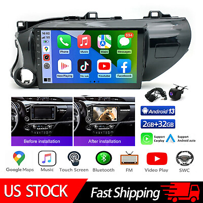 #ad For TOYOTA Hilux 2016 2018 Android Car Stereo Radio Apple CarPlay GPS Navi 10.1quot; $146.00