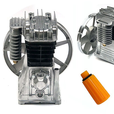 #ad #ad 3HP 2200W Twin Cylinder Air Compressor Pump Motor Head Piston Cylinder 250L min $134.66