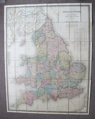 #ad James Wyld. 1834. A New Map of England and Wales Projected Trigonometrical. GBP 99.00