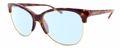#ad Smith Optics Rebel Cat Eye Blue Light Glasses Mulberry Tortoise Purple Gold 58mm $101.96