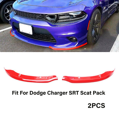 #ad Red Fits 2015 23 Dodge Charger SRT Scat Pack Front Protector Bumper Lip Splitter $49.99