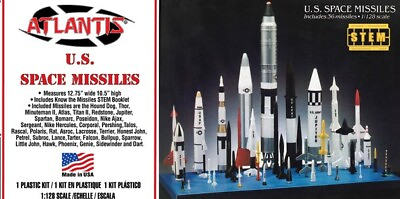 #ad Atlantis AANM6871 U.S. Space Missiles 1 128 Scale Plastic Model With 36 Missiles $27.55