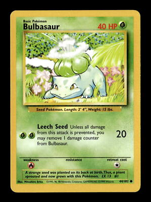 #ad Bulbasaur Base Set #044 102 LP Common $2.96