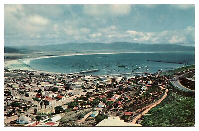 #ad Vintage Ensenada and Todos Santos Bay Baja CA Postcard c1957 Bird#x27;s Eye View $4.65