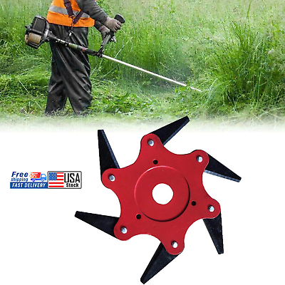 #ad 6 Steel Trimmer Head 65Mn Lawn Mower Grass Eater Trimmer Head Brush Cutter Tools $13.27