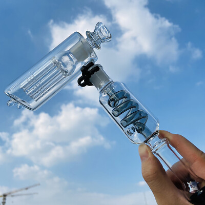 #ad Freeze Pipe Coil Bubbler Glass Bong Water Pipe Percolator Filter Smoking Hookah $32.99