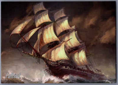#ad 2019 Dynamite Fallout Colonial Ship Painting #088 Holofoil Parallel Trading Card $9.99
