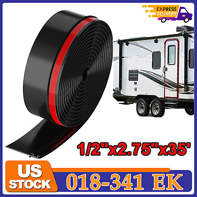 #ad 1 2quot;x2.75quot;x35#x27; RV Trailer Slide Out Wiper Seal Camper Travel Rubber Weather Seal $55.99