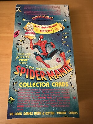 #ad 1992 92 Spider Man II 30th Anniversary Cards Sealed Box 48 Packs Comic Images $74.95