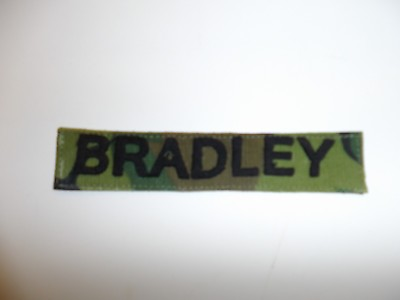 #ad e2216 Vietnam US Army Navy Air Name Tape BRADLEY ERDL Camo in country IR14C $20.00