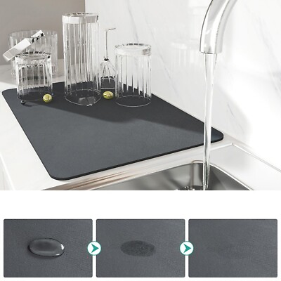 #ad Absorbent Pad Home Dinner Decroation Kitchen Drain Mat Soft And Foldable $21.87