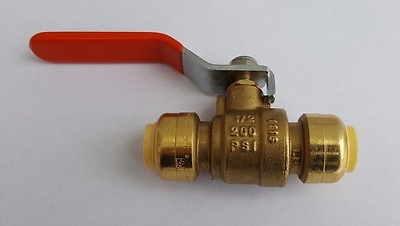 #ad 2 PIECES 1 2quot; PUSH FIT BALL VALVE FULL PORT LEAD FREE NSF $14.98