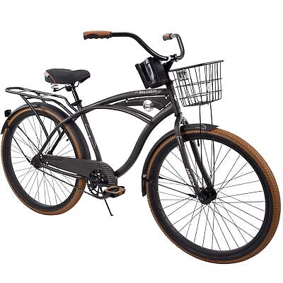 #ad Huffy 26 In. Nel Lusso Men#x27;s Single Speed Comfort Cruiser Bike Charcoal $225.00