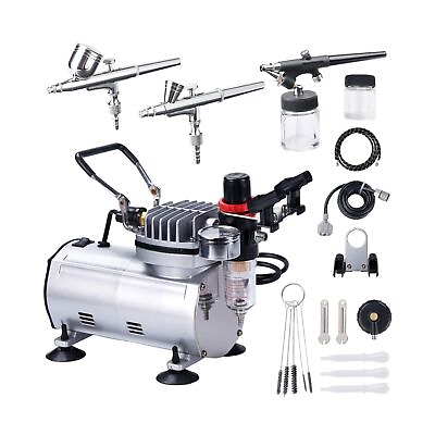 #ad Airbrush Kit with Compressor 1 5HP Motor with MAX100 PSI Professional Airbr... $188.75