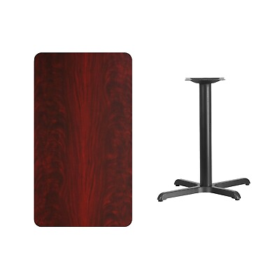 #ad 24quot; x 42quot; Mahogany Laminate Table Top With Base Table Height Restaurant Table $188.95