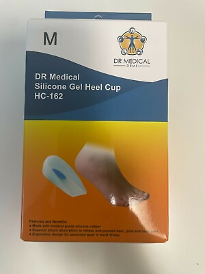 #ad 96 packs DR Medical Silicone Gel Heel Cup Sole Support HC 162 Medium Pair $225.00