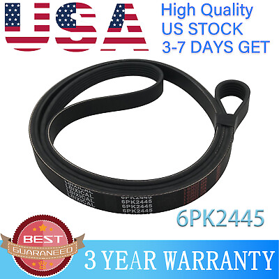 #ad High Quality 6PK2445 Serpentine Belt Rib Ace Precision Engineered V Ribbed Belt $19.41