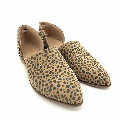 #ad Catherine Malandrino Womens Size 9 Alaney Cheetah D#x27;Orsay Textile Flat Shoes $35.00
