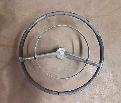 #ad 1957 1958 Cadillac Steering Wheel Horn Ring Button $199.99