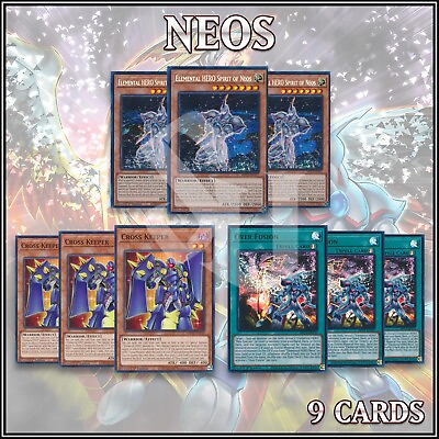 #ad NEOS 9 DECK Elemental HERO Neos Over Fusion Cross Keeper YuGiOh🔥 $5.00