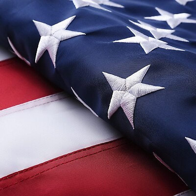 #ad TBC 2x3 3x5 4x6 5x8 6x10 Ft American Flag Embroidered USA Nylon Better Quality $8.20