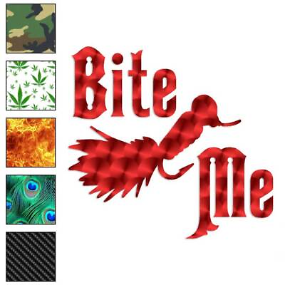 #ad Bite Me Fishing Lure Vinyl Decal Sticker 40 Patterns amp; 3 Sizes #114 $4.95