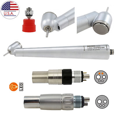 #ad BEING Dental 45° Surgical High Speed Handpiece NSK Rear Exhaust LED Coupling M4 $258.96