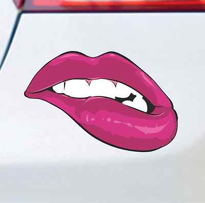 #ad Sexy Lip Bite Car Decal Bumper Sticker Macbook Air Sticker Dope JDM Girl Sticker $3.99