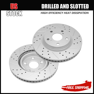 #ad Front Drilled Slotted Brake Rotors for Toyota RAV4 Avalon Camry Lexus ES350 $67.65
