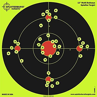 #ad Splatterburst Targets 12 inch Multi Bullseye Splatter Target Easily See Y... $27.96