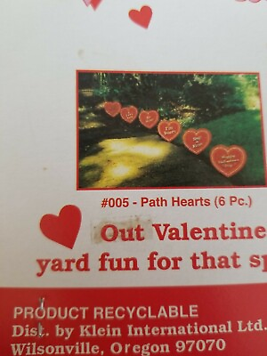 #ad VTG 1 pack Valentine#x27;s Day Decorations Outdoor 6 PCS Valentines Path decor.. $14.50