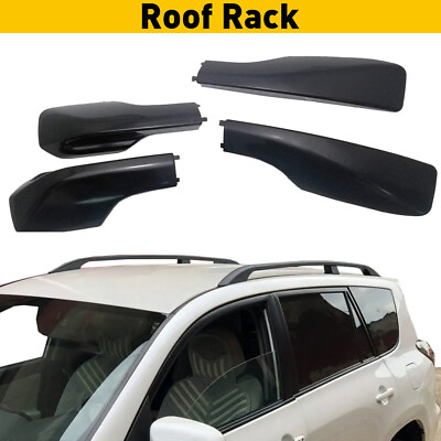 #ad 4pcs Black Cover For Toyota RAV4 2001 2006 Roof Rack Rail End Replace Shell Cap $26.99