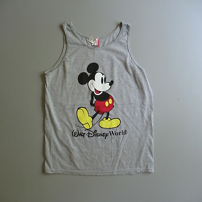 #ad Vintage NOS Mickey Mouse Tank T Shirt Walt Disney World Promo Designs XL $75.00