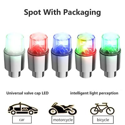 #ad 2x Valve Stem CAP LED for Bike Bicycle Car Motorcycle Wheel Tire Light lamp $1.60