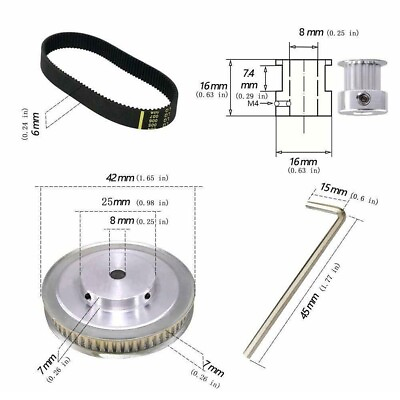#ad Reliable GT2 Timing Pulley with 13mm Belt Width Suitable for Linear Drive $10.59
