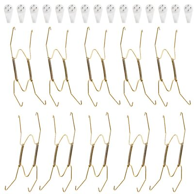 #ad 10 PCS Wire Plate Hangers 8 Inch Plate Holders for The Wall and 15 Pack Wall... $23.01