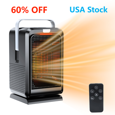 #ad Portable Electric Space Heater Garage Hot Air Fan for Large Room with Remote $19.20