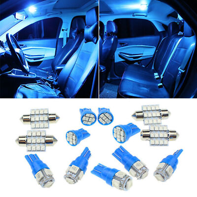 #ad 13Pcs T10 31mm Car LED Interior Lights Kit Ice Blue Dome Map License Plate Bulbs $6.99