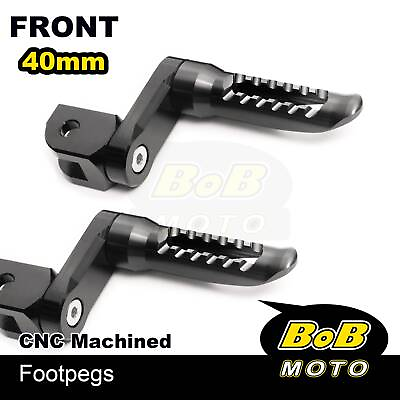 #ad BOB 40mm Lower Rider Footpegs BLACK For Honda VFR1200F 10 11 12 13 14 15 16 $55.45