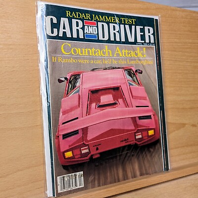 #ad Car and Driver Magazine April 1986 Lamborghini Countach Attack MINT No Label $19.99