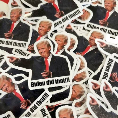 #ad 50pc trump Joe Biden I DID THAT Sticker Humor Funny Decal Sticker Set US $3.99