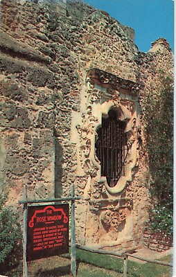 #ad Postcard Rose Window San Jose Mission San Antonio Texas $4.75