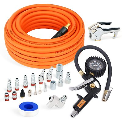 #ad #ad 22 Pieces Air Compressor Accessories kit 3 8 inch x 50 ft Hybrid Air Compres... $66.22