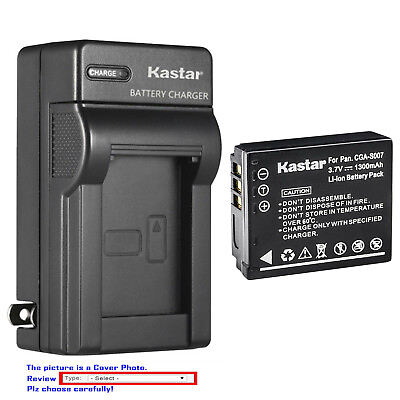 #ad Kastar Battery Wall Charger for Panasonic CGA S007 amp; Panasonic LUMIX DMC TZ3 $6.49