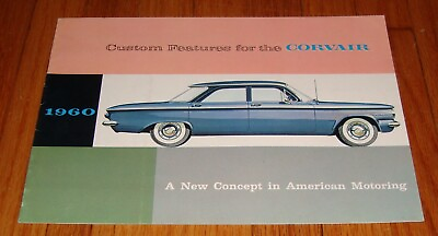 #ad Original 1960 Chevrolet Corvair Custom Feature Accessories Sales Brochure $28.99