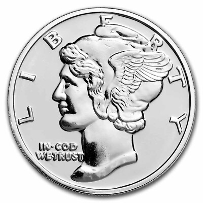 #ad Mercury Dime 1 oz Silver Coin $38.47