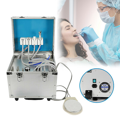 USED Portable Dental Mobile Delivery Unit Rolling BoxAir CompressorSuction $476.00