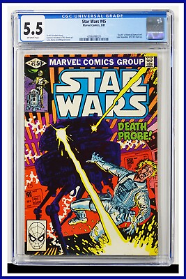 #ad Star Wars #45 CGC Graded 5.5 Marvel March 1981 Of White Pages Comic Book. $40.00