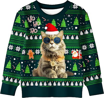 #ad DJYLBV Ugly Christmas Sweater for Women Men Kids Family Crewneck Long Sleeve Xma $38.32